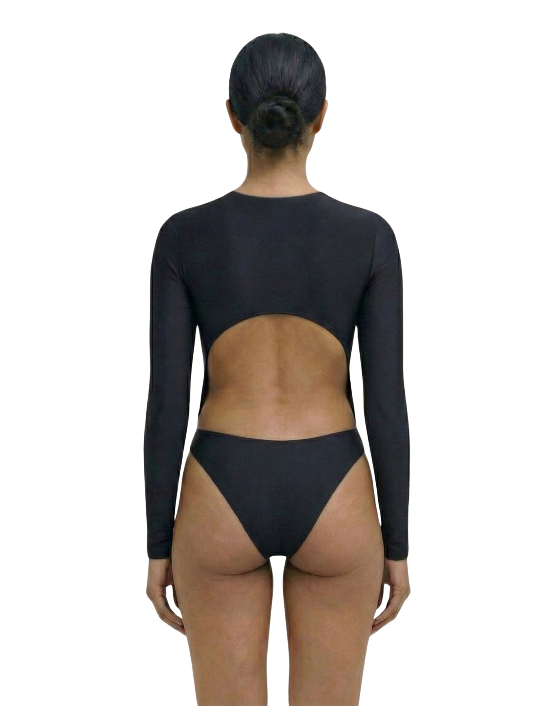 HA 004 - LOW CUT BODYSUIT - NOIR – HAUS LABEL