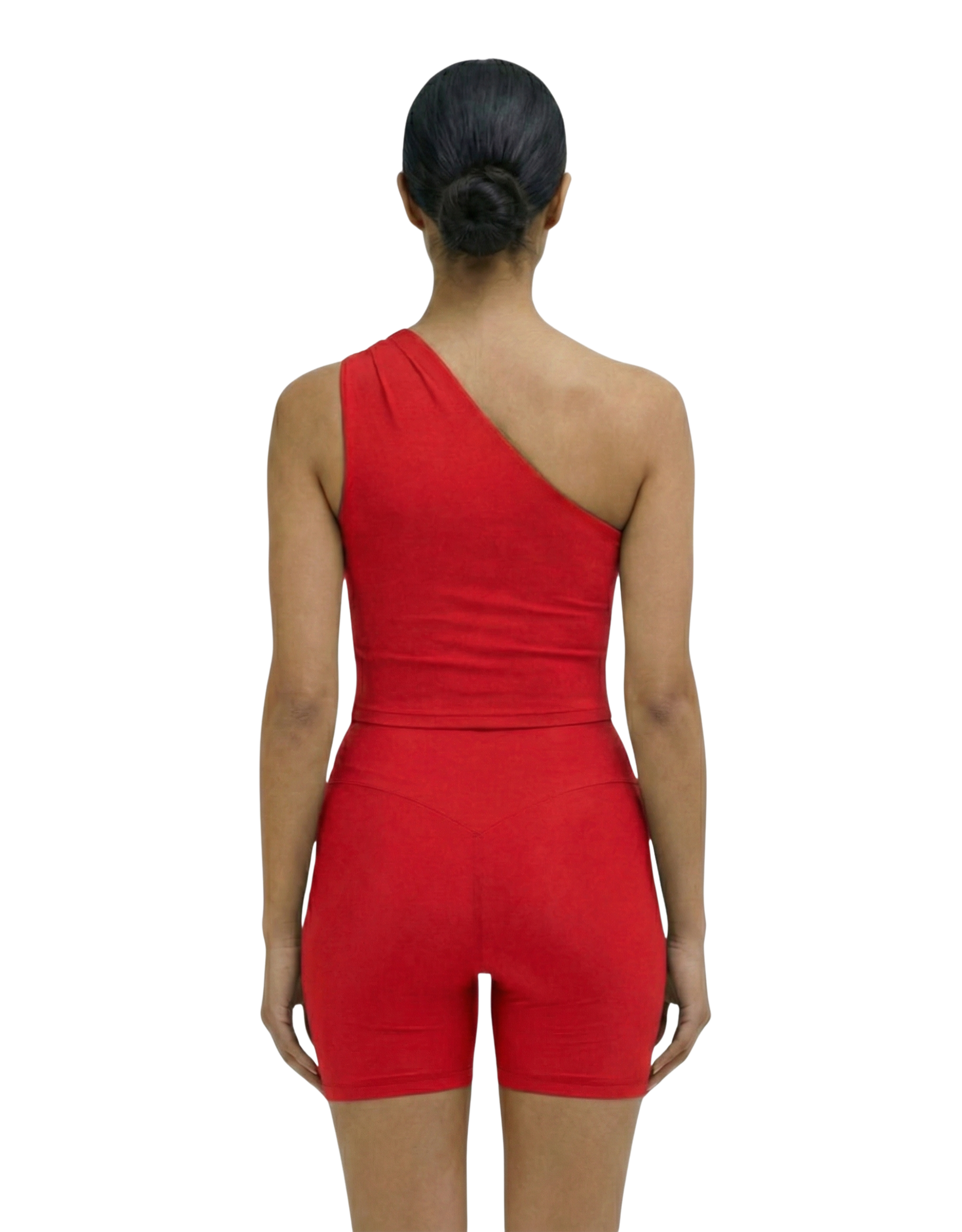 HA 008 - ONE SHOULDER ASYMMETRICAL TOP - REDCOAT – HAUS LABEL